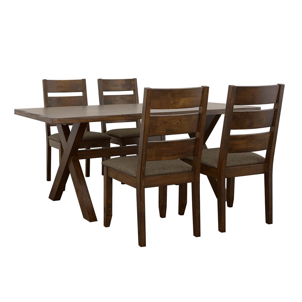 Alston Knotty Nutmeg/Gray 5-Piece Dining Set by Coaster at Eve Furniture