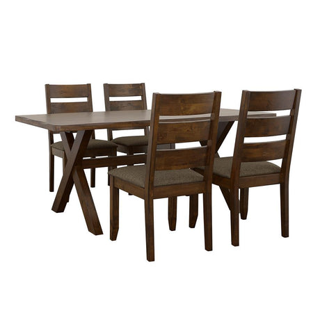 Alston Knotty Nutmeg/Gray 5-Piece Dining Set by Coaster at Eve Furniture