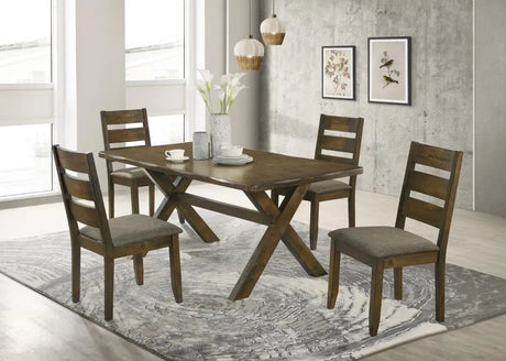 Alston Knotty Nutmeg/Gray 5-Piece Dining Set by Coaster at Eve Furniture