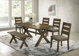 Alston Knotty Nutmeg/Gray 6-Piece Dining Set by Coaster at Eve Furniture