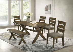 Alston Knotty Nutmeg/Gray 6-Piece Dining Set by Coaster at Eve Furniture