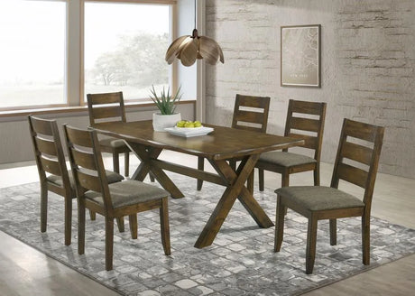 Alston Knotty Nutmeg/Gray 7-Piece Rectangular Dining Set by Coaster at Eve Furniture