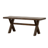 Alston Knotty Nutmeg X-Shaped Dining Bench