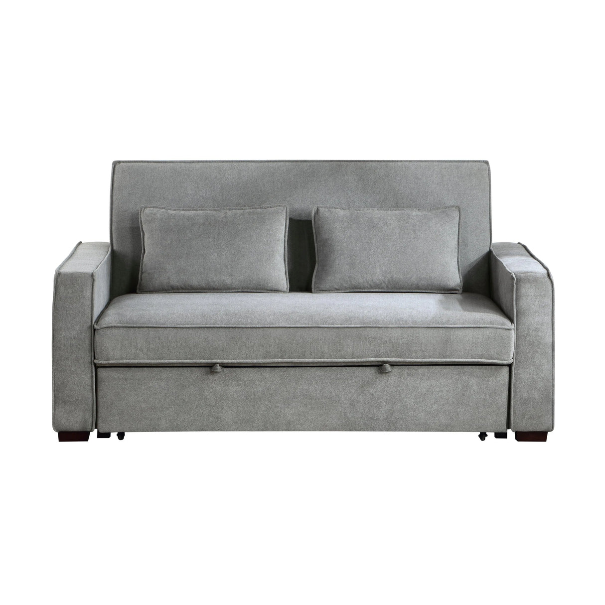Alta Gray Convertible Studio Sofa with Pull-out Bed by Homelegance at Eve Furniture
