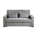 Alta Gray Convertible Studio Sofa with Pull-out Bed by Homelegance at Eve Furniture