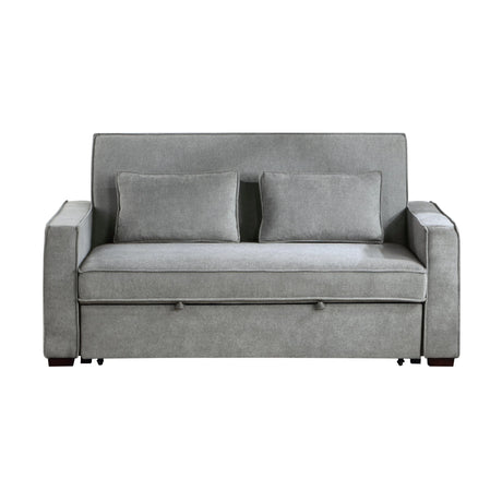 Alta Gray Convertible Studio Sofa with Pull-out Bed by Homelegance at Eve Furniture