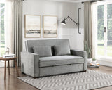 Alta Gray Convertible Studio Sofa with Pull-out Bed by Homelegance at Eve Furniture