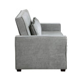 Alta Gray Convertible Studio Sofa with Pull-out Bed by Homelegance at Eve Furniture