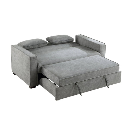 Alta Gray Convertible Studio Sofa with Pull-out Bed by Homelegance at Eve Furniture