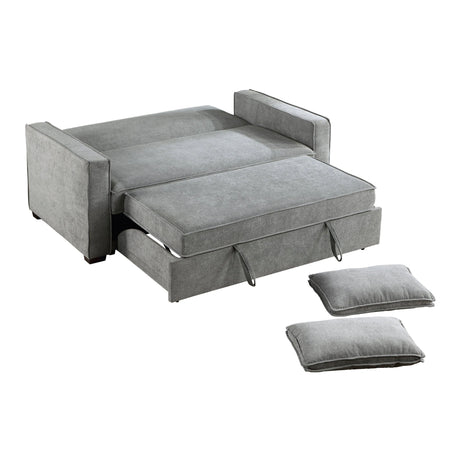 Alta Gray Convertible Studio Sofa with Pull-out Bed by Homelegance at Eve Furniture