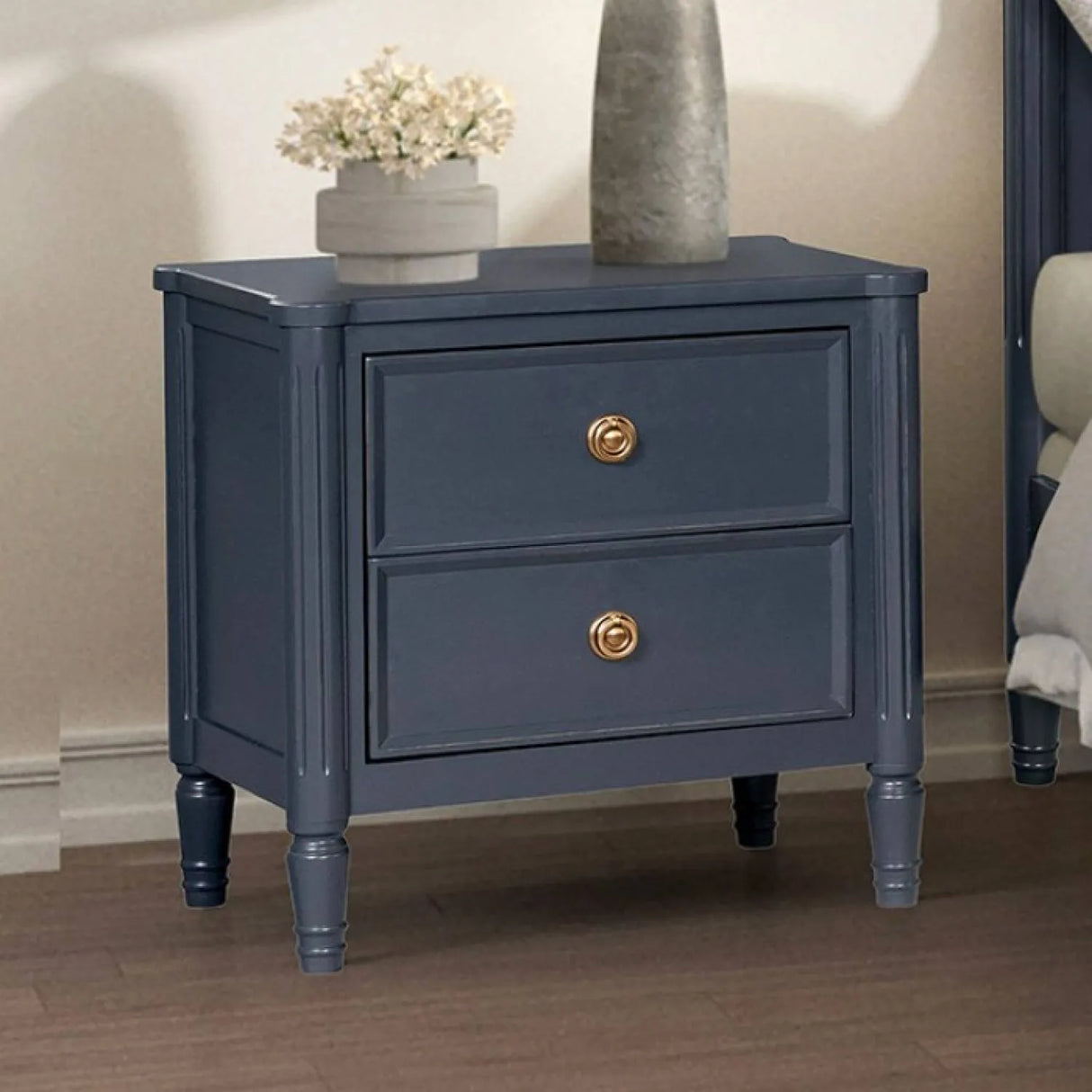 Altamira Malta Blue 5-Piece Queen Bedroom Set by Furniture of America at Eve Furniture