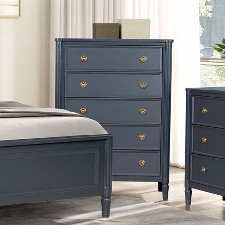 Altamira Malta Blue 5-Piece Queen Bedroom Set by Furniture of America at Eve Furniture