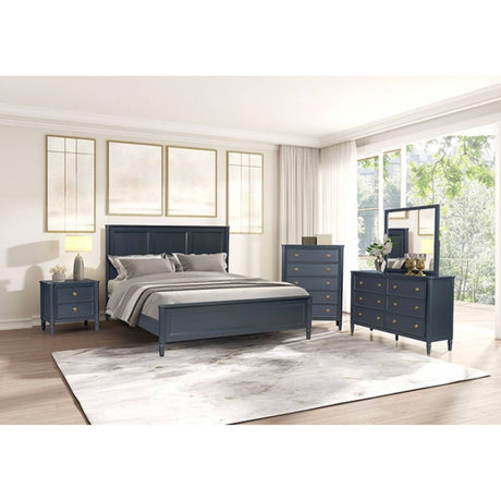 Altamira Malta Blue 5-Piece Queen Bedroom Set by Furniture of America at Eve Furniture