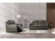 Altamura Gray Real Italian Leather Power Reclining Sofa & Loveseat by Furniture of America at Eve Furniture