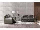 Altamura Gray Real Italian Leather Power Reclining Sofa & Loveseat by Furniture of America at Eve Furniture