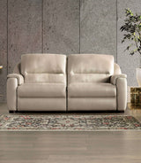 Altamura Taupe Real Italian Leather Power Reclining Sofa & Loveseat by Furniture of America at Eve Furniture