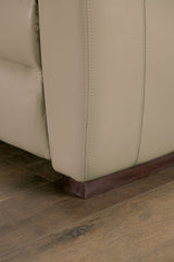 Altamura Taupe Real Italian Leather Power Reclining Sofa & Loveseat by Furniture of America at Eve Furniture