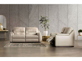 Altamura Taupe Real Italian Leather Power Reclining Sofa & Loveseat by Furniture of America at Eve Furniture