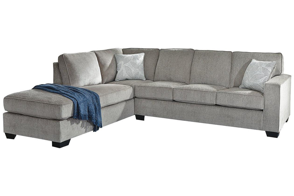 Altari Alloy 2-Piece Left Arm Facing Chaise Sectional by Ashley at Eve Furniture