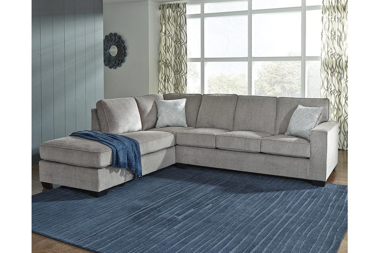 Altari Alloy 2-Piece Left Arm Facing Chaise Sectional by Ashley at Eve Furniture