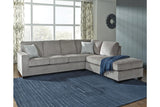 Altari Alloy 2-Piece Right Arm Facing (RAF) Chaise Sectional by Ashley at Eve Furniture