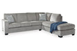 Altari Alloy 2-Piece Sectional with Chaise by Ashley at Eve Furniture