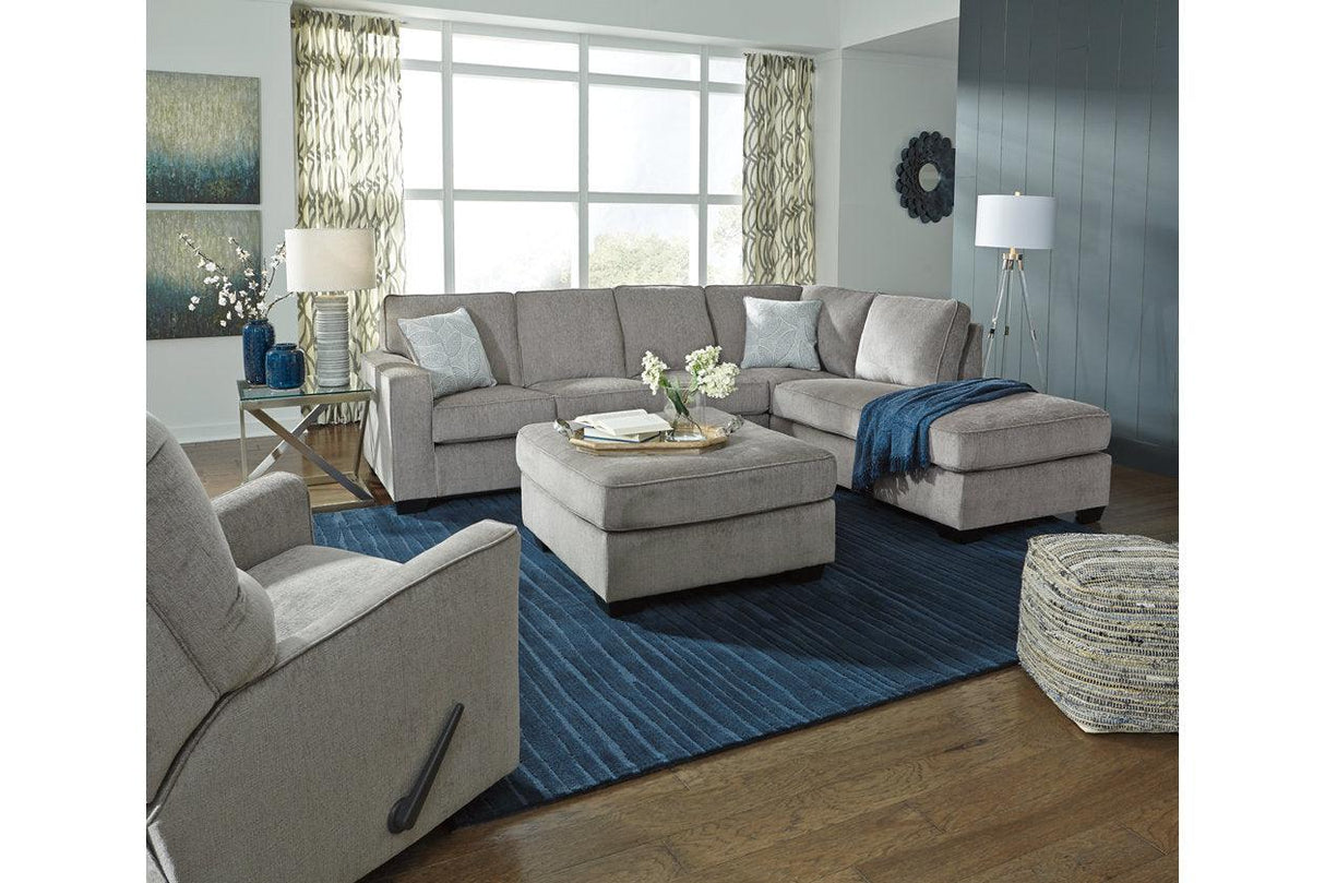 Altari Alloy 2-Piece Sleeper Sectional with Chaise by Ashley at Eve Furniture