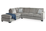 Altari Alloy 2-Piece Sleeper Sectional with Chaise by Ashley at Eve Furniture