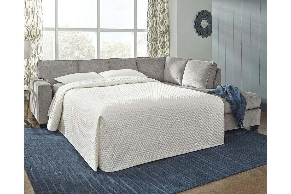 Altari Alloy 2-Piece Sleeper Sectional with Chaise by Ashley at Eve Furniture