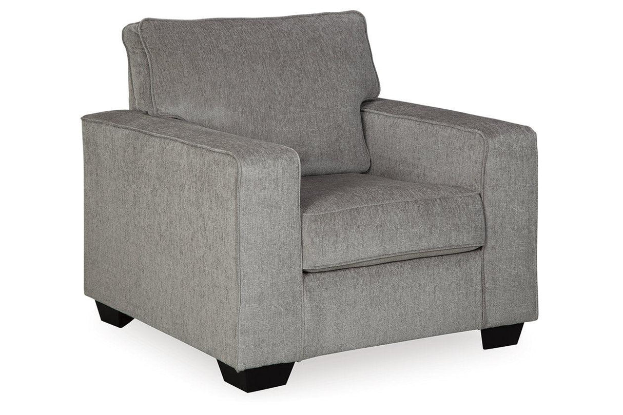 Altari Alloy Chair and Ottoman by Ashley at Eve Furniture