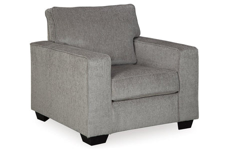 Altari Alloy Chair and Ottoman by Ashley at Eve Furniture