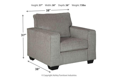 Altari Alloy Chair and Ottoman by Ashley at Eve Furniture