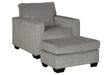 Altari Alloy Chair and Ottoman by Ashley at Eve Furniture
