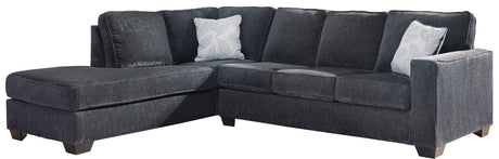 Altari Slate 2-Piece Left Arm Facing Chaise Sleeper Sectional by Ashley at Eve Furniture