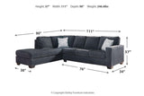 Altari Slate 2-Piece Left Arm Facing (Left Arm Facing (LAF)) Chaise Sectional by Ashley at Eve Furniture