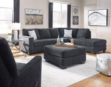Altari Slate 2-Piece Right Arm Facing Chaise Sleeper Sectional by Ashley at Eve Furniture
