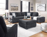 Altari Slate 2-Piece Right Arm Facing Chaise Sleeper Sectional by Ashley at Eve Furniture