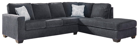 Altari Slate 2-Piece Right Arm Facing Chaise Sleeper Sectional by Ashley at Eve Furniture