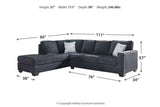Altari Slate 2-Piece Sectional with Chaise by Ashley at Eve Furniture