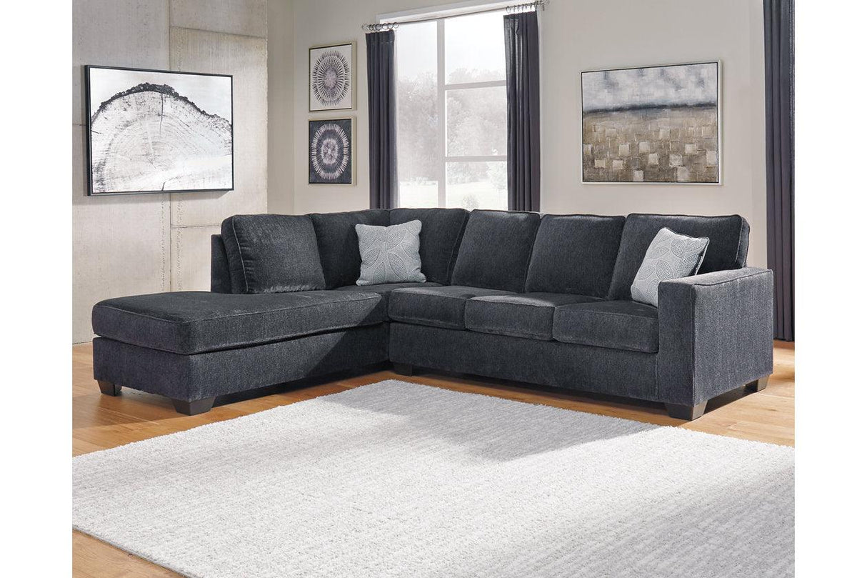 Altari Slate 2-Piece Sectional with Chaise by Ashley at Eve Furniture
