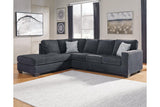 Altari Slate 2-Piece Sectional with Chaise by Ashley at Eve Furniture