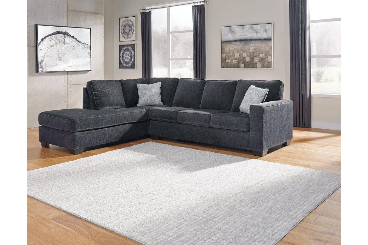 Altari Slate 2-Piece Sleeper Sectional with Chaise by Ashley at Eve Furniture