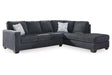 Altari Slate 2-Piece Sleeper Sectional with Chaise by Ashley at Eve Furniture
