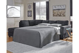 Altari Slate 2-Piece Sleeper Sectional with Chaise by Ashley at Eve Furniture