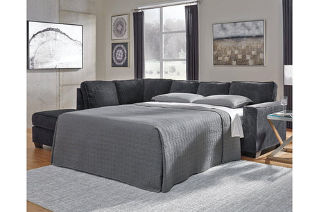 Altari Slate 2-Piece Sleeper Sectional with Chaise by Ashley at Eve Furniture