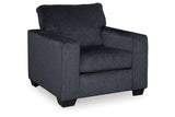 Altari Slate Chair and Ottoman by Ashley at Eve Furniture