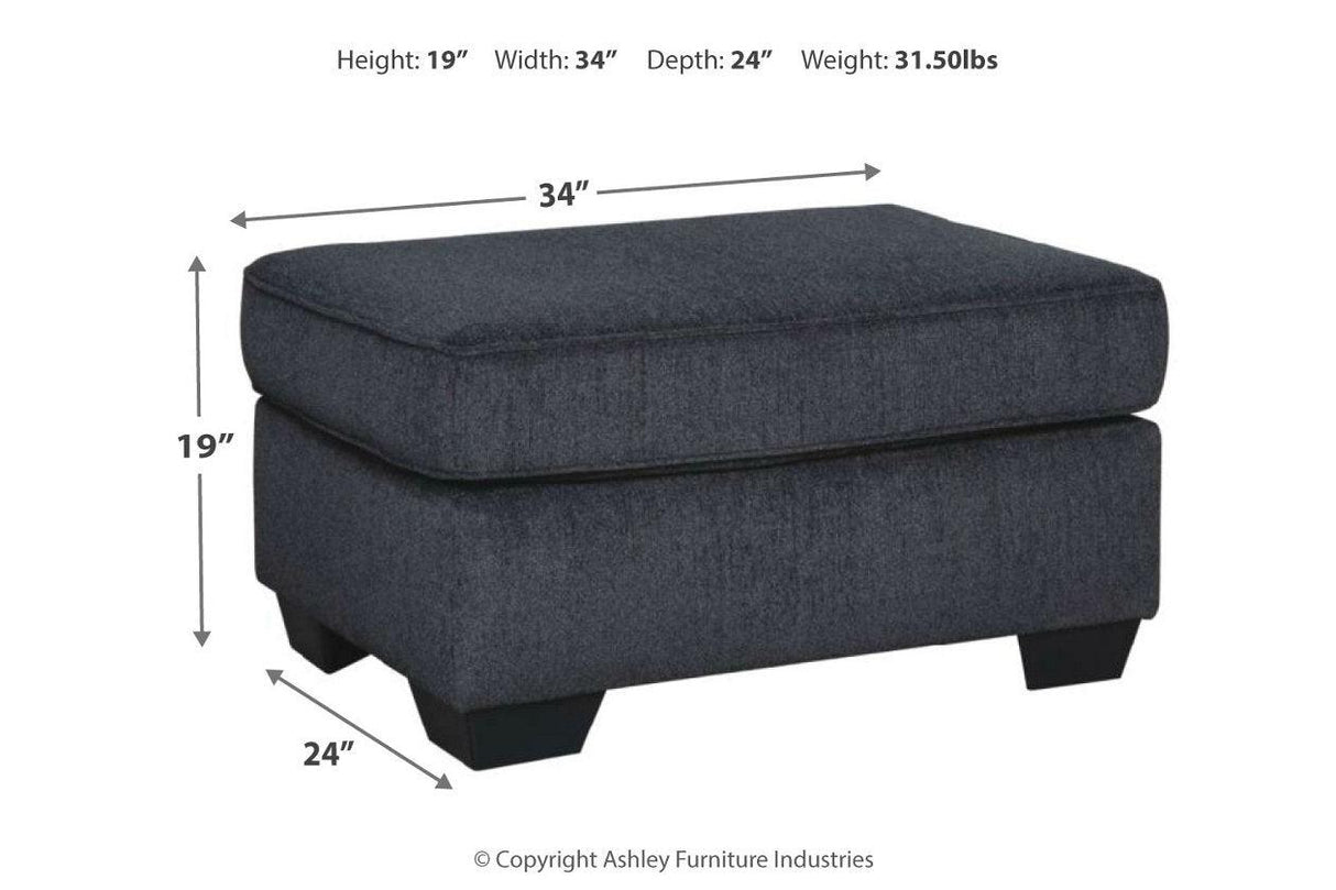 Altari Slate Chair and Ottoman by Ashley at Eve Furniture