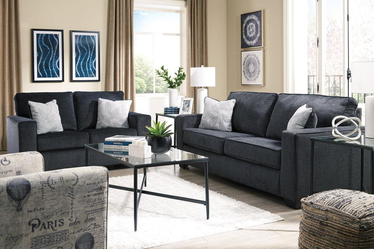 Altari Slate Loveseat by Ashley at Eve Furniture
