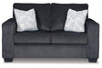 Altari Slate Loveseat by Ashley at Eve Furniture