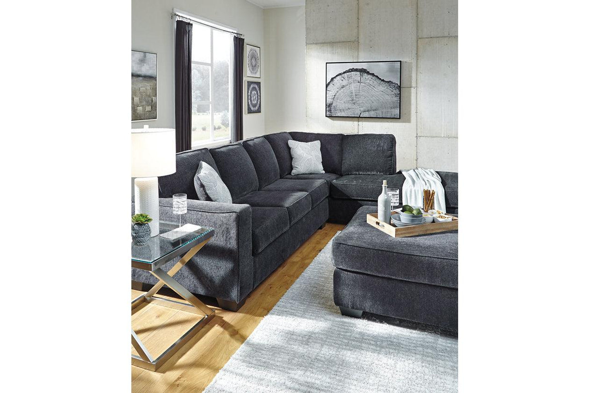 Altari Slate Oversized Accent Ottoman by Ashley at Eve Furniture